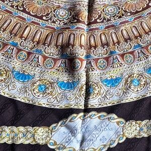 Brown and Gold  Patek Philippe Vintage Scarf